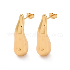 Teardrop 304 Stainless Steel Stud Earrings&nbsp;EJEW-A125-28A-G