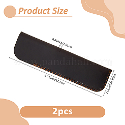 2Pcs Cowhide Pen Holder&nbsp;ABAG-FH0001-14