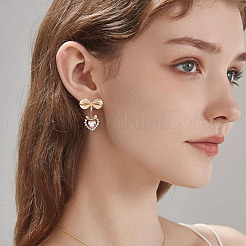 DIY Bowknot Brass Stud Earring Making Findings Kits&nbsp;DIY-GO0001-33