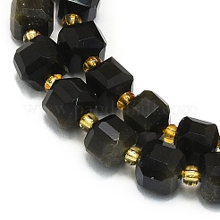 Natural Golden Sheen Obsidian Beads Strands&nbsp;G-I376-D51-01