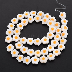 Natural Freshwater Shell Beads Strands with Enamel&nbsp;SHEL-T018-30