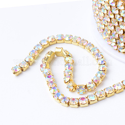 Brass Rhinestone Strass Chains&nbsp;CHC-T001-SS18-02C