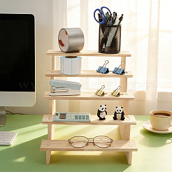 5-Tier Assemble Wood Display Riser Stands&nbsp;ODIS-WH0095-019B