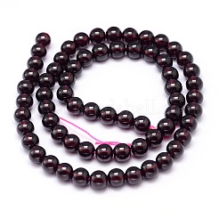 Mozambique Import Natural Grade AA Garnet Round Beads Strands&nbsp;G-E300-AA-6mm