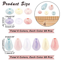 960Pcs 12 Style Spray Painted Acrylic Beads&nbsp;MACR-NB0001-20