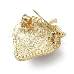 Strawberry Crystal Rhinestone & Acrylic Brooch&nbsp;LS-JEWB-G040-01G