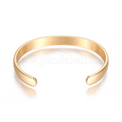 Ion Plating(IP) 304 Stainless Steel Cuff Bangles&nbsp;X-STAS-I110-10-8mm-G