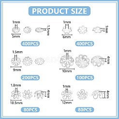 6 Styles Iron Bead Caps&nbsp;IFIN-UN0001-28S