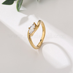 304 Stainless Steel & Cubic Zirconia Finger Rings for Women&nbsp;WG54E70-01