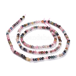 Natural Multicolor Tourmaline Beads Strands&nbsp;G-A026-C07