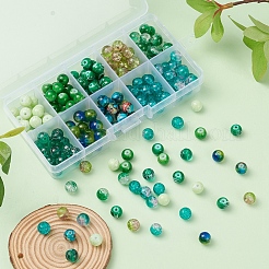 10 Style Spray Painted & Drawbench Transparent & Baking Paint Glass Beads&nbsp;GLAA-YW0001-26E