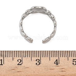304 Stainless Steel Open Cuff Rings for Women&nbsp;RJEW-A079-05A-P