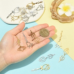 8Pcs 8 Styles Ion Plating(IP) 201 Stainless Steel Pendants&nbsp;STAS-YW0011-21