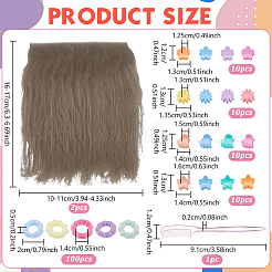 2Pcs Wool Doll Wig Hair&nbsp;DIY-NB0016-02A