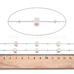 Handmade Cube Lampwork & Seed Bead Chains&nbsp;CHS-T006-10P-1