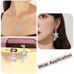 12Pcs 3 Colors Glass Pendants&nbsp;GLAA-YW0004-63A