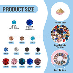 Pointed Back Glass Rhinestone Cabochons&nbsp;RGLA-YS0001-05