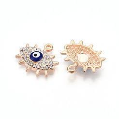 Alloy Rhinestone Enamel Pendants&nbsp;PALLOY-T092-03