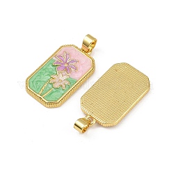 Brass Enamel Pendants&nbsp;KK-L190-012G-02