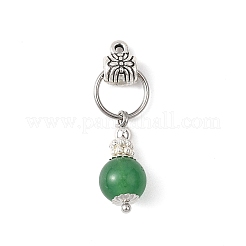 5Pcs 5 Styles Natural Green Aventurine & Black Onyx & White Jade & Malaysia Jade Pendants&nbsp;PALLOY-JF04711