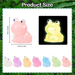 56Pcs 7 Colors Luminous Resin Frog Display Decoration&nbsp;JX877A