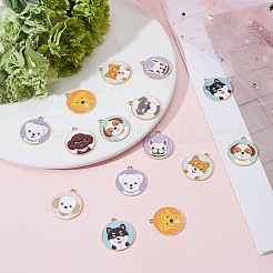 18Pcs 9 Style Alloy Enamel Pendants&nbsp;ENAM-SC0002-92