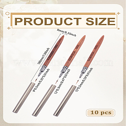 3Pcs 3 Styles Sandalwood with Brass Nail Brush Pen&nbsp;MRMJ-LP0001-56