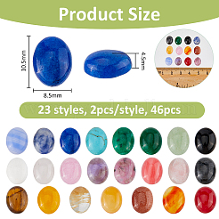 46Pcs 23 Styles Natural & Synthetic Mixed Gemstone Cabochons&nbsp;G-FH0002-52