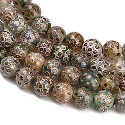 Tibetan Style dZi Beads Strands&nbsp;GG-NH0001-A03-8MM