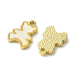 Ion Plating(IP) 304 Stainless Steel Pave Shell Bear Charms&nbsp;FIND-Z028-27G