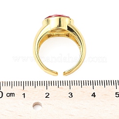 Brass Adjustable Open Cuff Rings&nbsp;RJEW-C131-04G