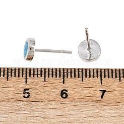 Opal Flat Round Stud Earrings&nbsp;JE1124A