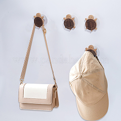 Tortoise Shape Wood Coat Hook&nbsp;AJEW-WH0248-922
