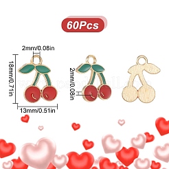 60Pcs Alloy Enamel Pendants&nbsp;ENAM-SC0003-86