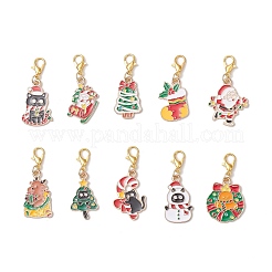 Christmas Alloy Enamel Pendant Decorations&nbsp;HJEW-JM03649