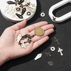 40Pcs 8 Styles Alloy Enamel Pendants&nbsp;ENAM-CJ0005-20