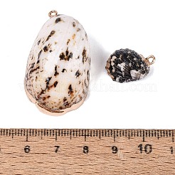 Electroplate Natural Spiral Shell Pendants&nbsp;SSHEL-Q100-41G