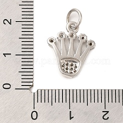 Brass Micro Pave Cubic Zirconia Pendants&nbsp;KK-C072-39P