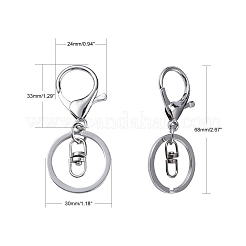 Iron Alloy Lobster Claw Clasp Keychain&nbsp;KEYC-D016-P