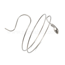 Alloy Upper Arm Open Cuff Bangles for Women&nbsp;LS-BJEW-U037-01A-P