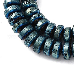Electroplated Natural Lava Rock Beads Strands&nbsp;G-A256-E01-01C