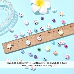 5 Styles Opaque & Transparent Craft Acrylic Beads&nbsp;MACR-YW0003-48A