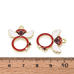 Valentine's Day Alloy Enamel Pendants&nbsp;ENAM-T023-18A