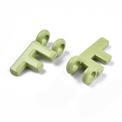 Spray Painted Alloy  2-Loop Link Pendants&nbsp;LS-X-PALLOY-T075-48F-RS