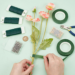 200Pcs Alloy Ball Head Pin with 1Roll Garden Grafting Paper Tape with 1 Roll Iron Wire Grimp Wire&nbsp;DIY-BBC0002-10