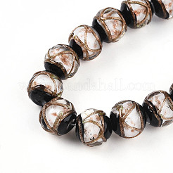 Handmade Gold Sand Lampwork Beads&nbsp;LAMP-N026-01E