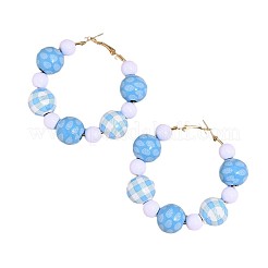Printed Wood and Iron Beaded Bracelets for Women&nbsp;FS-WG2F9F5-02