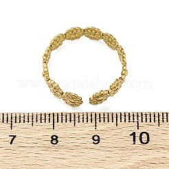 304 Stainless Steel Open Cuff Ring for Women&nbsp;RJEW-Z083-01G