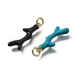 Brass Enamel Pendants&nbsp;KK-Q043-28B