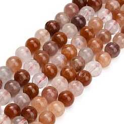 Natural Red Hematoid Quartz Beads Strands&nbsp;G-G475-A01-6mm